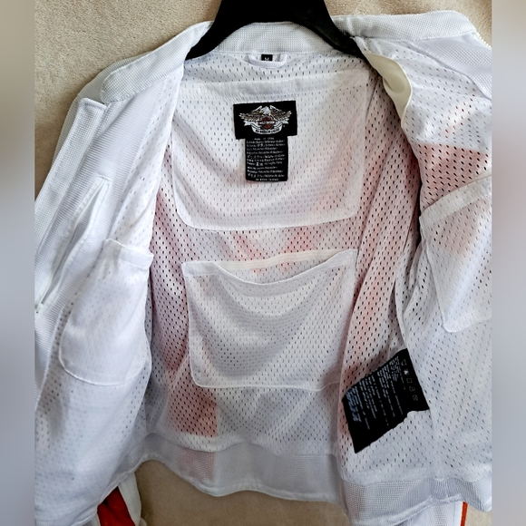 Women's Harley Davidson White and Orange Jacket - Picture 11 of 16